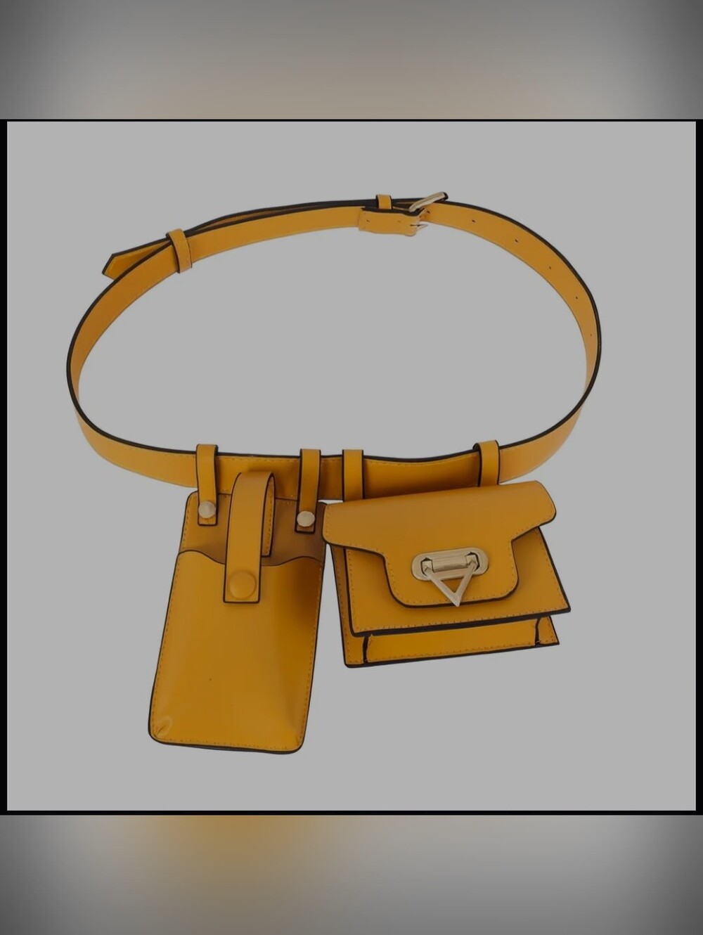 Women’s Mustard Yellow Leather Crossbody Bag with Coin Pouch